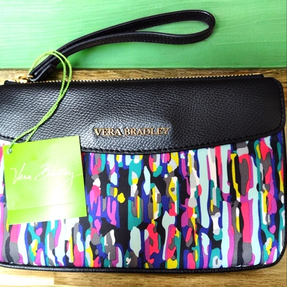 NWT Vera Bradley Watercolor Brushstrokes Envelope Wristlet - Picture 1 of 6